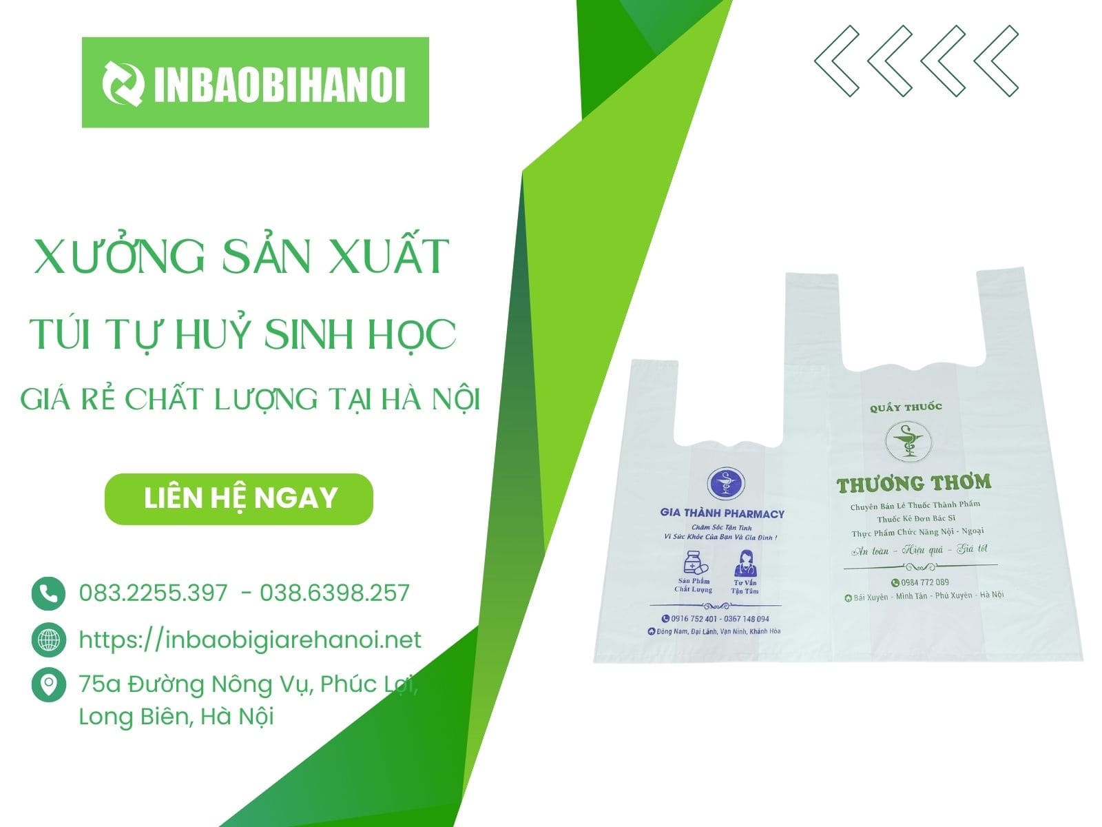 Túi tự huỷ sinhn học giá rẻ chất lượng tại Hà Nội