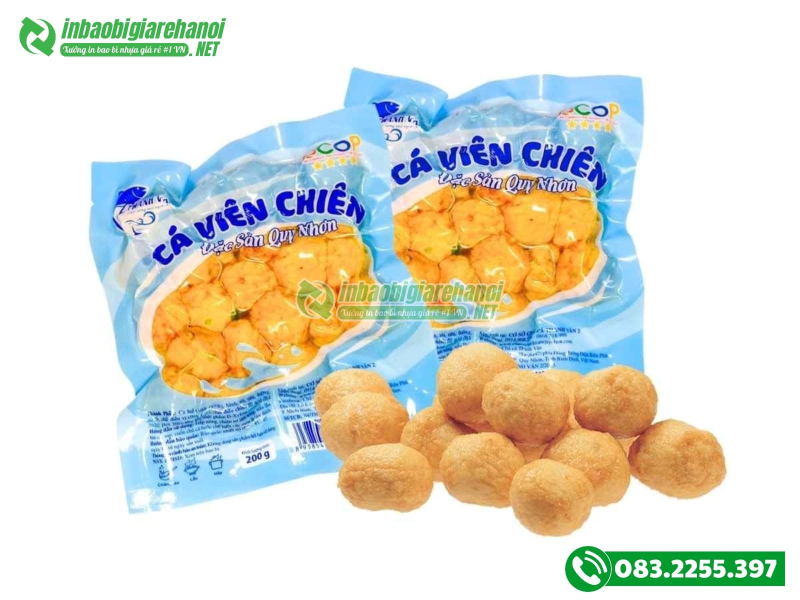 Bao bì cá viên chiên đa dạng kích thước