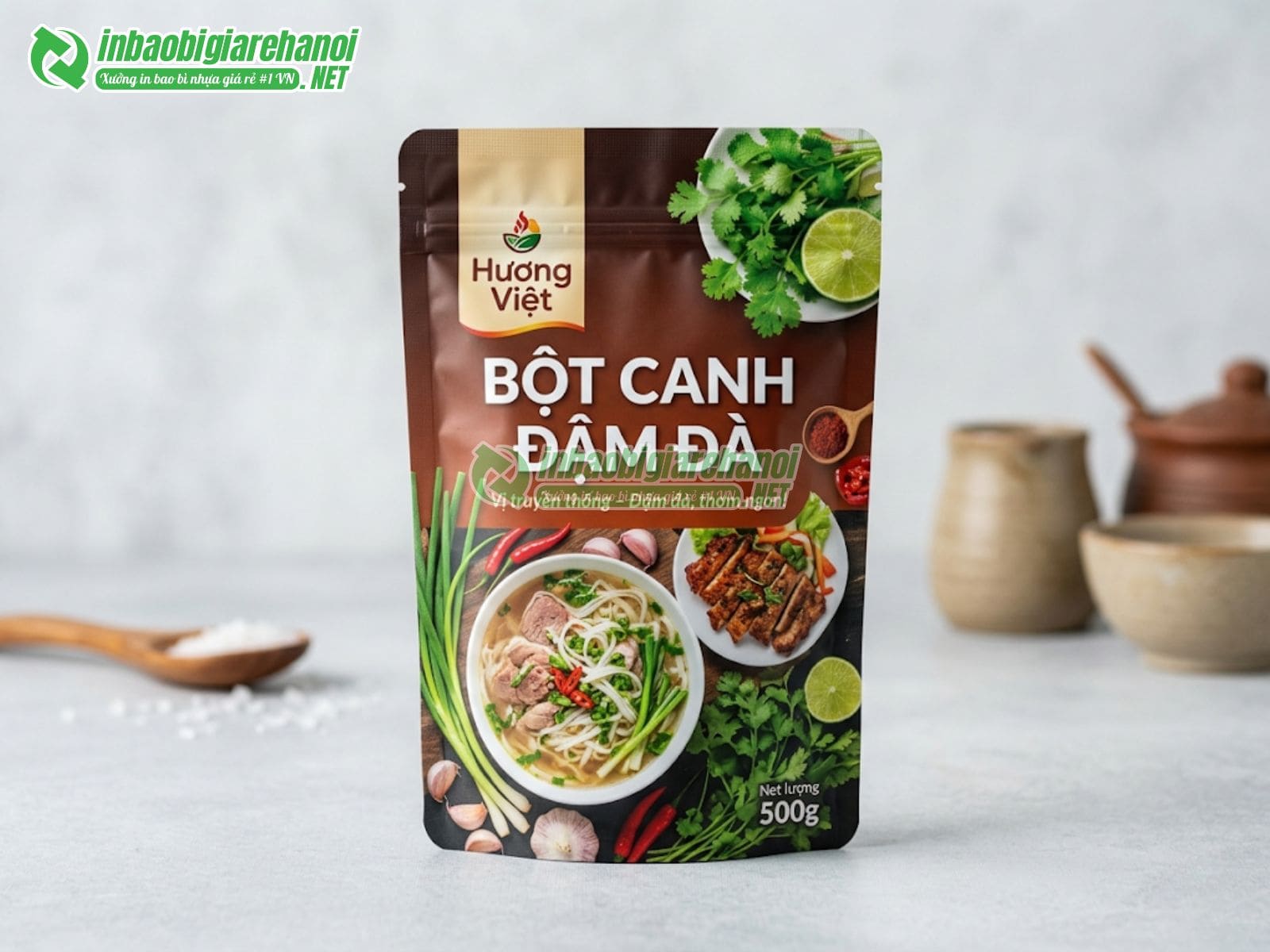 Các mẫu bao bì túi đựng bột canh in ấn đẹp tại xưởng