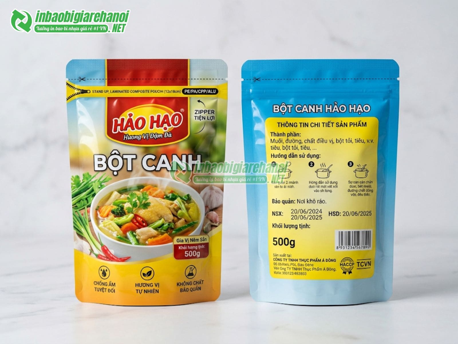 Xưởng sản xuất bao bì bột canh giá sỉ theo yêu cầu
