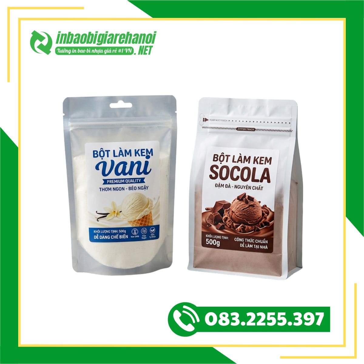 Bao Bì Bột Làm Kem