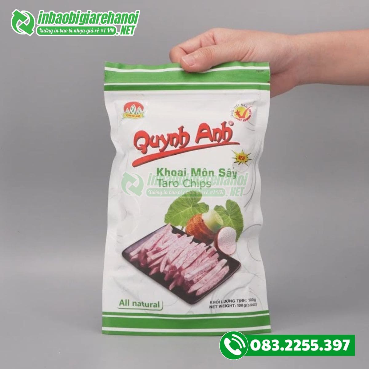 Đặt sản xuất bao bì màng ghép đựng khoai môn sấy