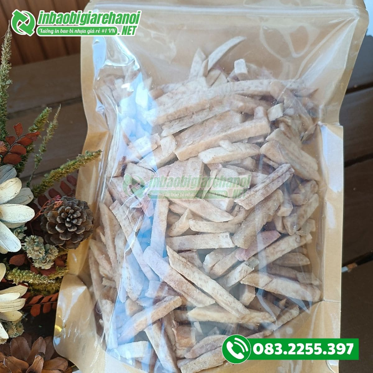 Bao bì đựng khoai môn sấy đa kích thước