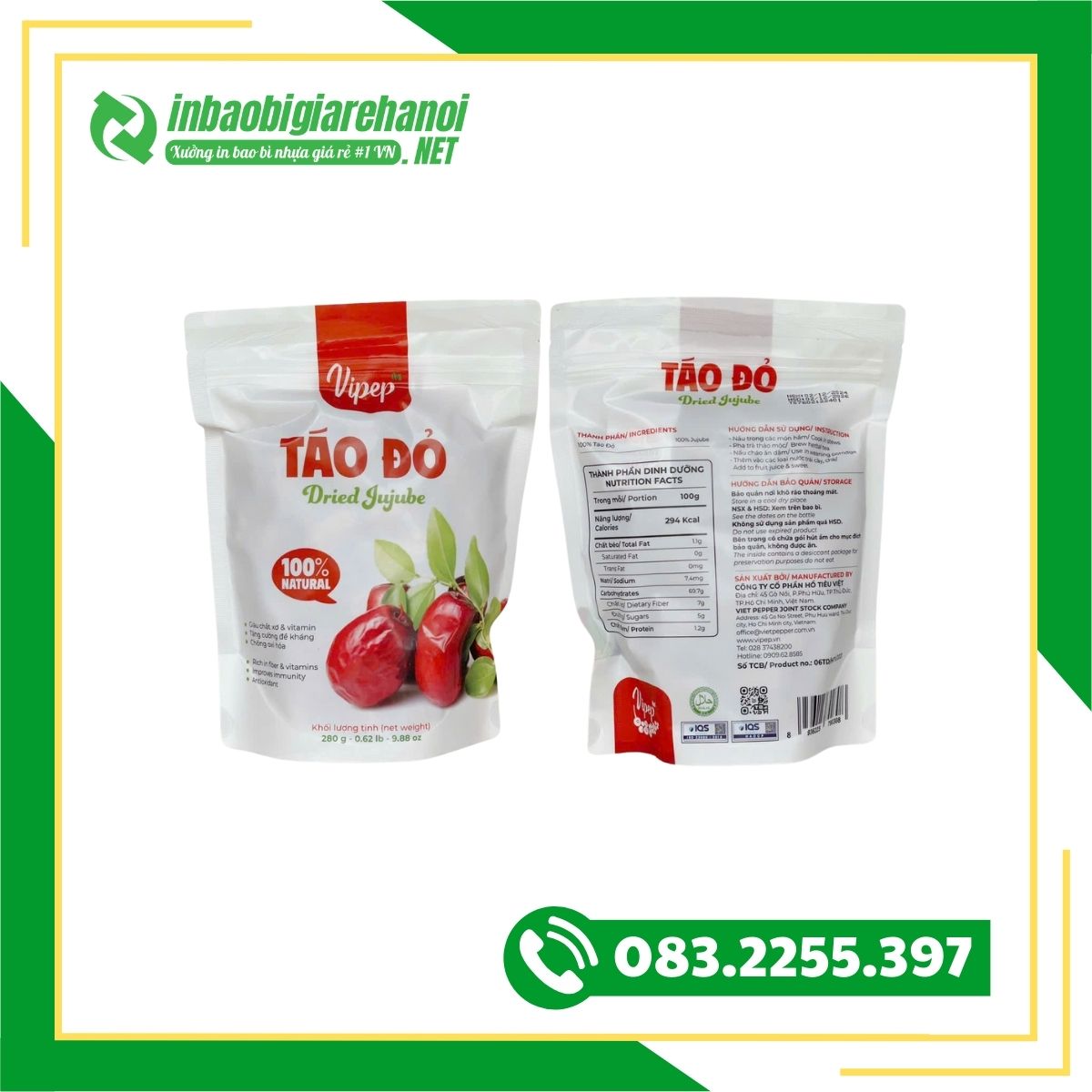 Bao Bì Đựng Táo Đỏ