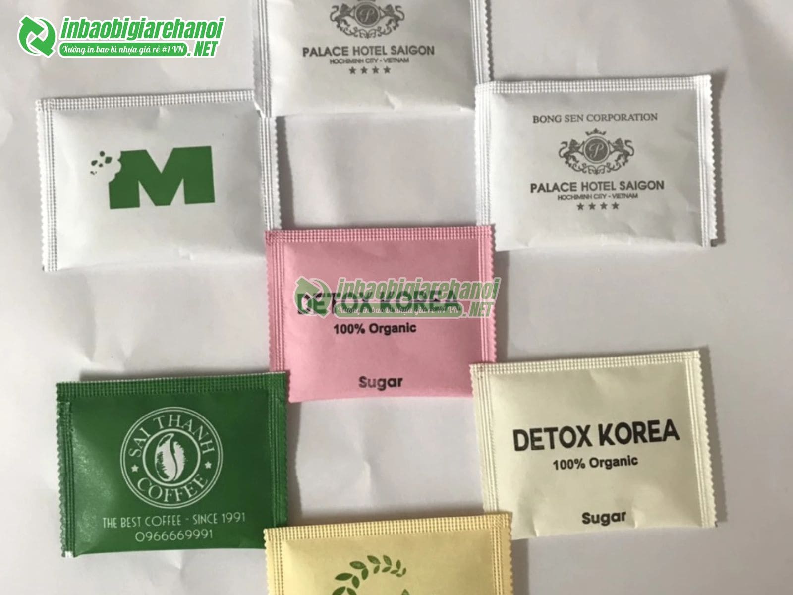 Mẫu bao bì đựng đường que in ấn đẹp