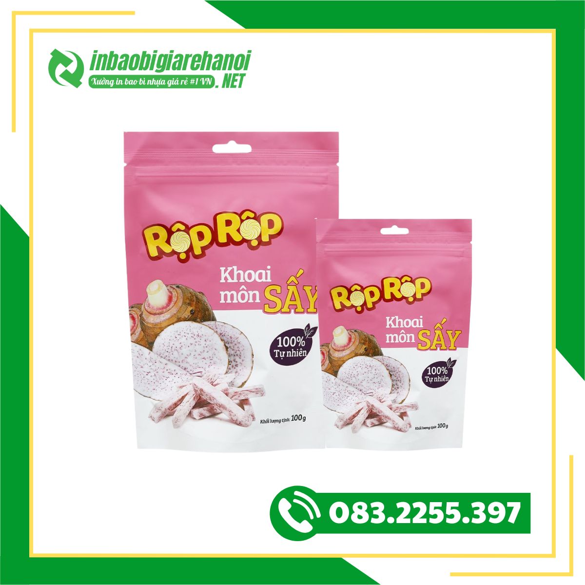 Bao Bì Khoai Môn Sấy