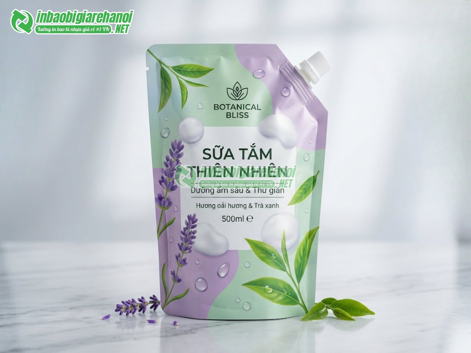 Sản xuất bao bì sữa tắm theo kích thước yêu cầu