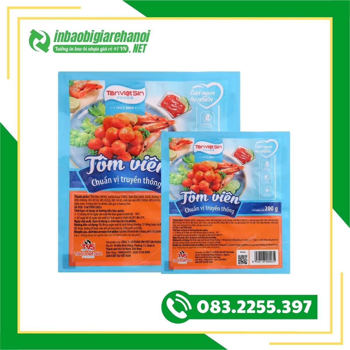 Bao Bì Đựng Tôm Viên