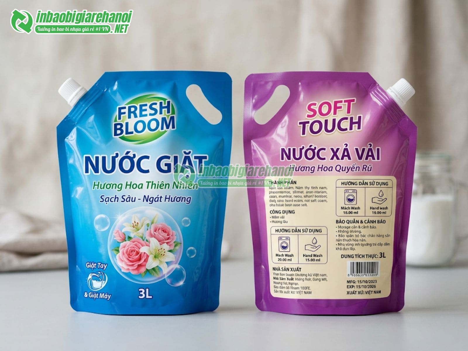 Mẫu túi đựng nước giặt đẹp