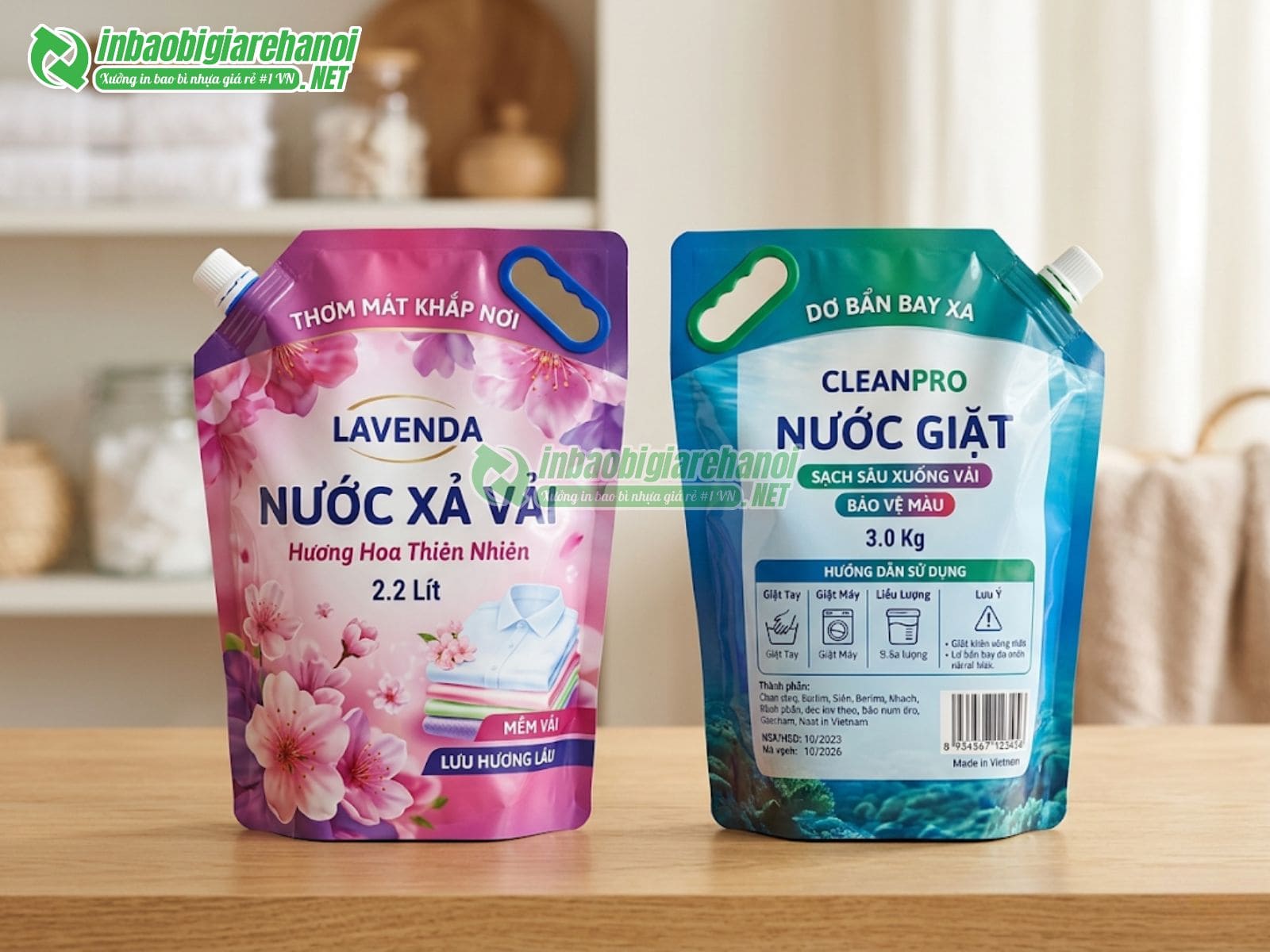 Cấu tạo chi tiết túi nước giặt có vòi