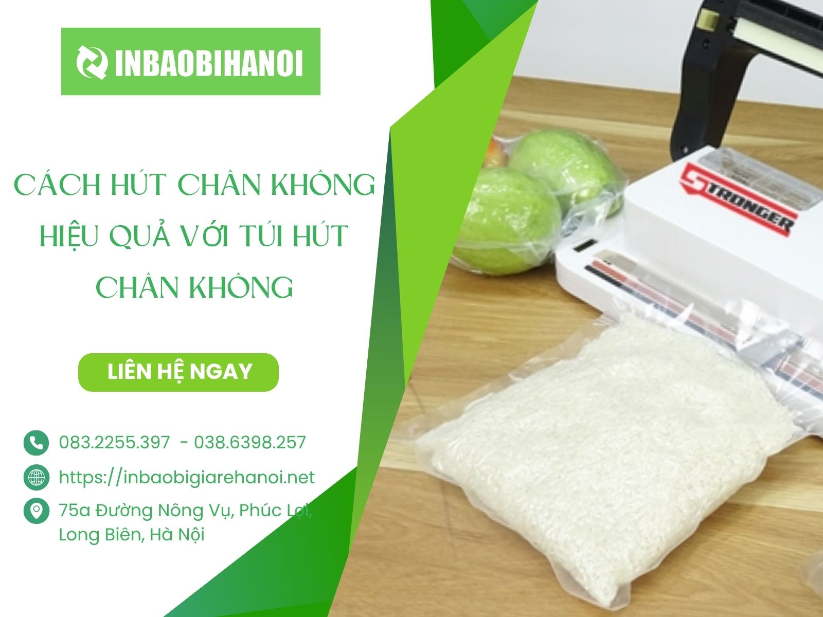 Cách Hút Chân Không Hiệu Quả Với Túi Hút Chân Không