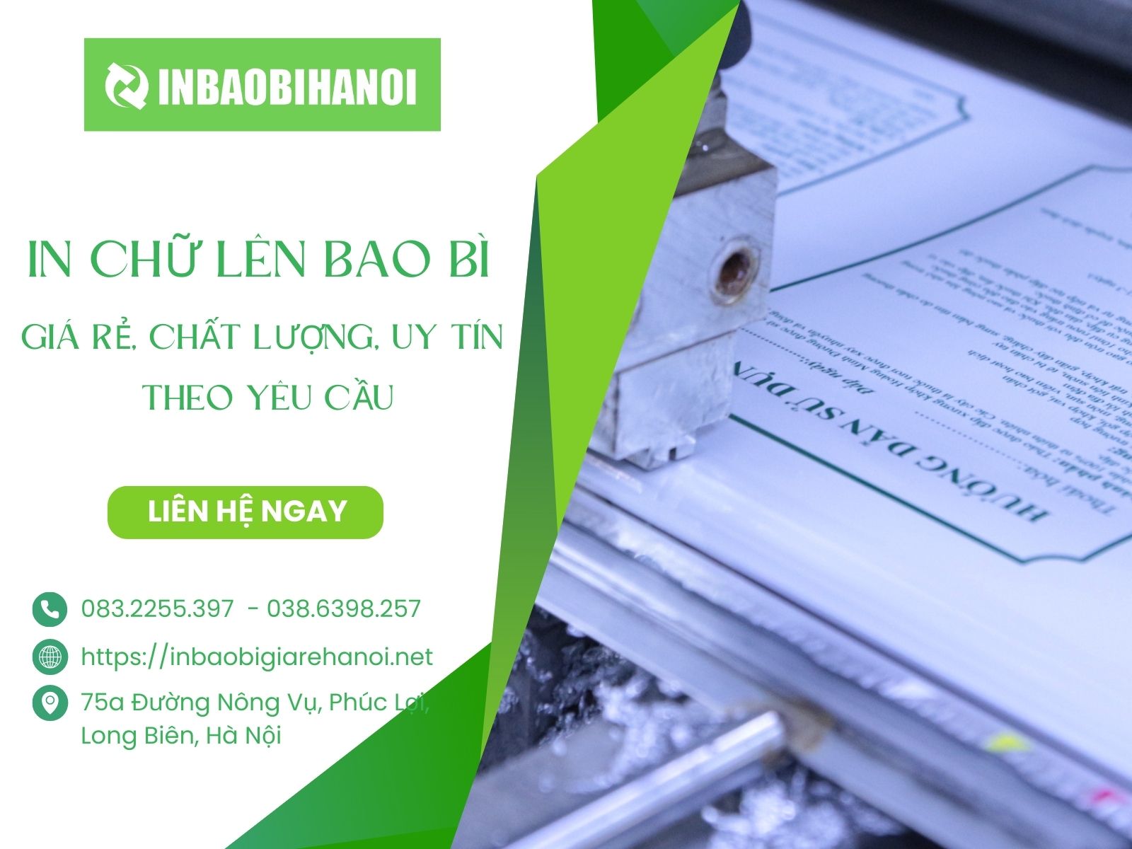 In Chữ Lên Bao Bì Giá Rẻ, Chất Lượng Theo Yêu Cầu