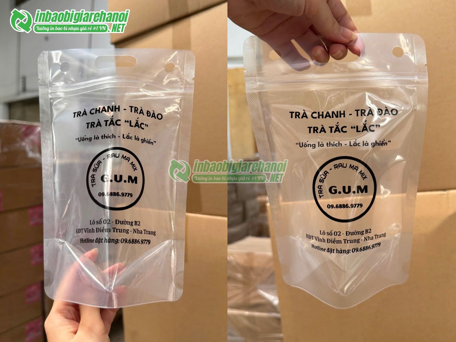 In túi zip đựng trà sữa, túi zip trà chanh giá rẻ