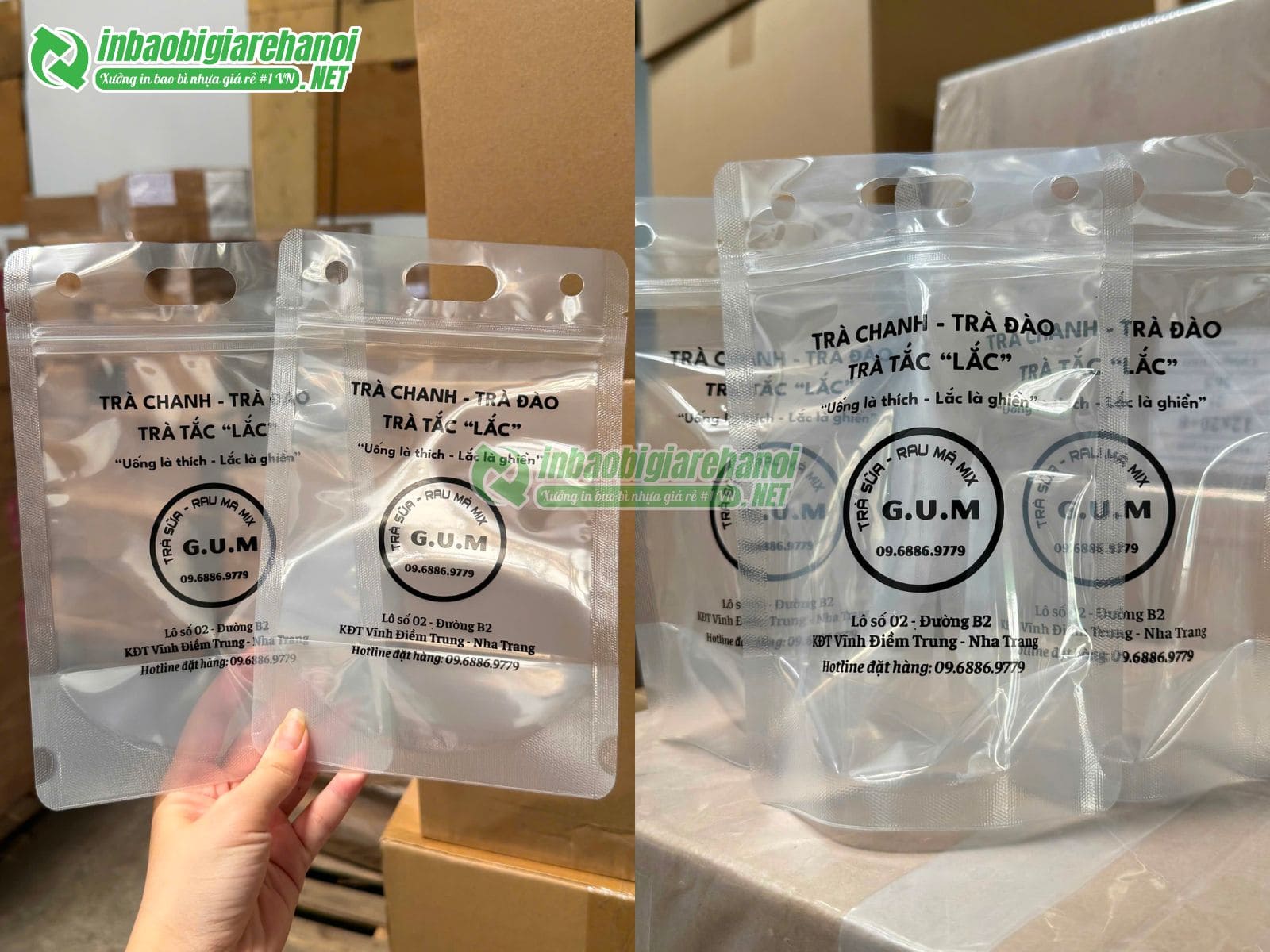 Túi zip đựng trà chanh màng ghép phức hợp