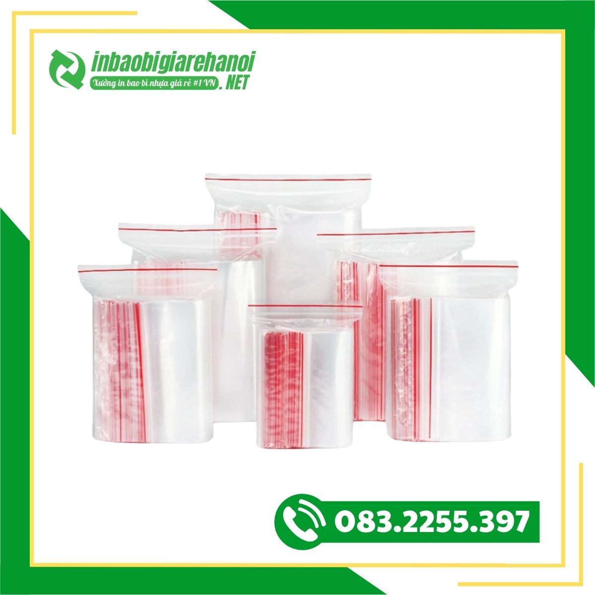 Túi Zipper Chỉ Đỏ