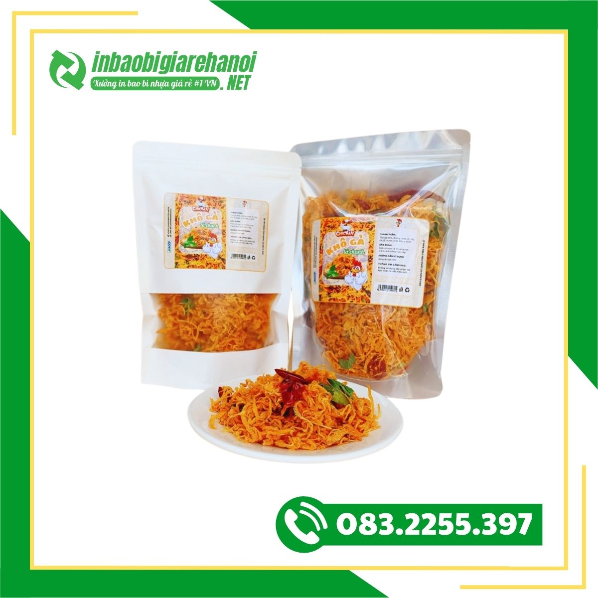 Túi Zip Đựng Khô Gà