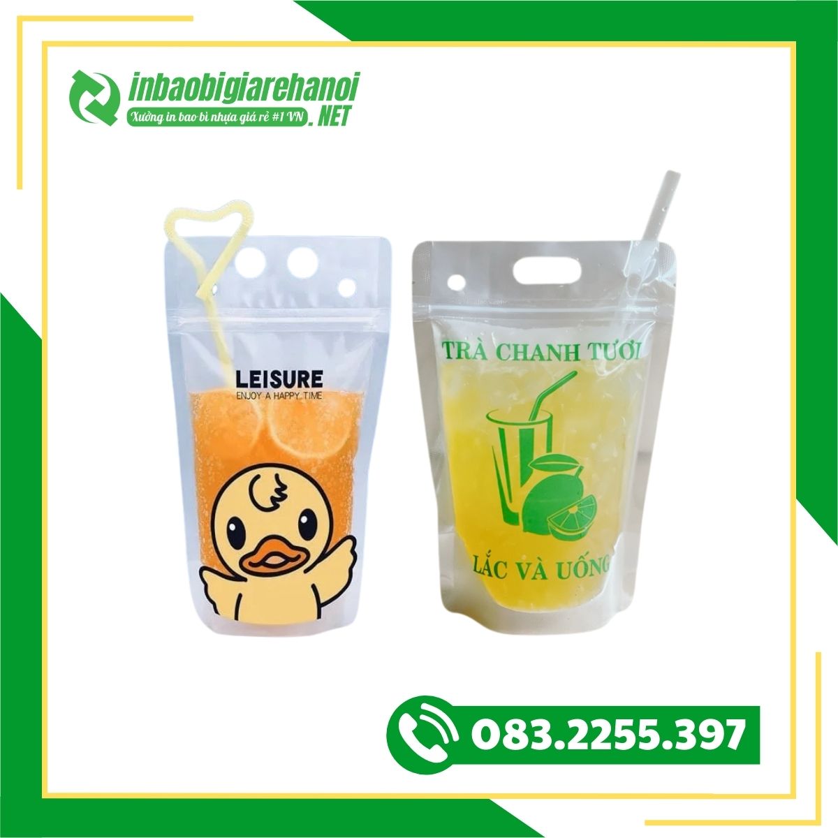 Túi Zipper Trà Sữa, Trà Chanh